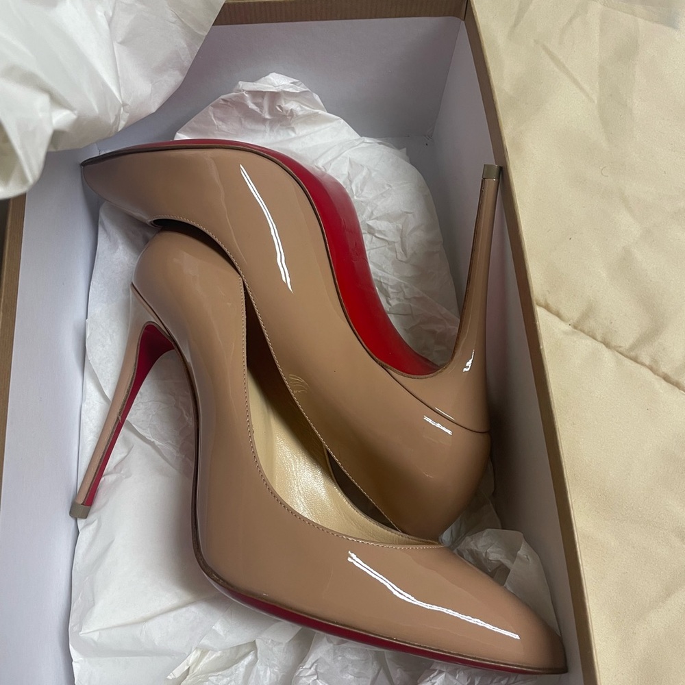 Christian Louboutin Nude Patent Leather Heels